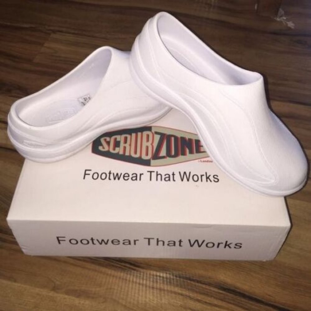 Landau Scrub Zone Mens 6 Women 8  Landau Scrubzone White Safety Shoes